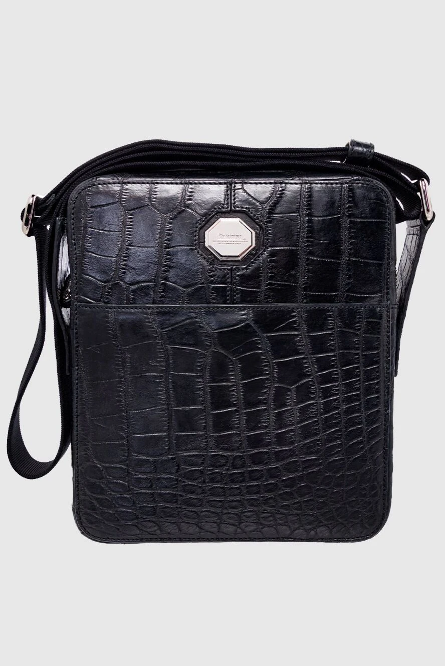 Tardini man black alligator shoulder bag for men купить с ценами и фото 163709 - photo 1