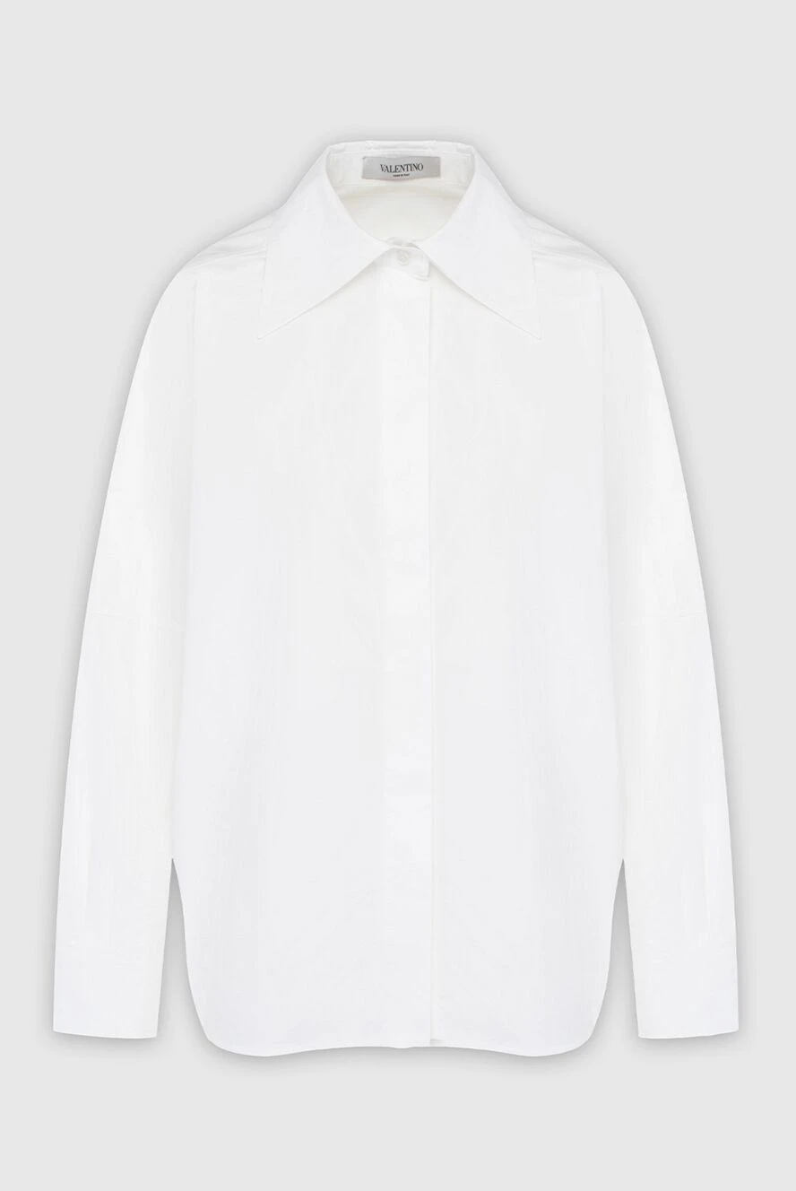 Valentino woman white cotton blouse for women купить с ценами и фото 163768 - photo 1