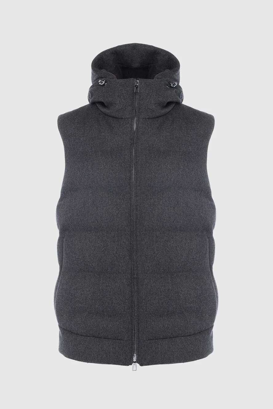 Loro Piana man cashmere and down vest for men, gray купить с ценами и фото 163835 - photo 1