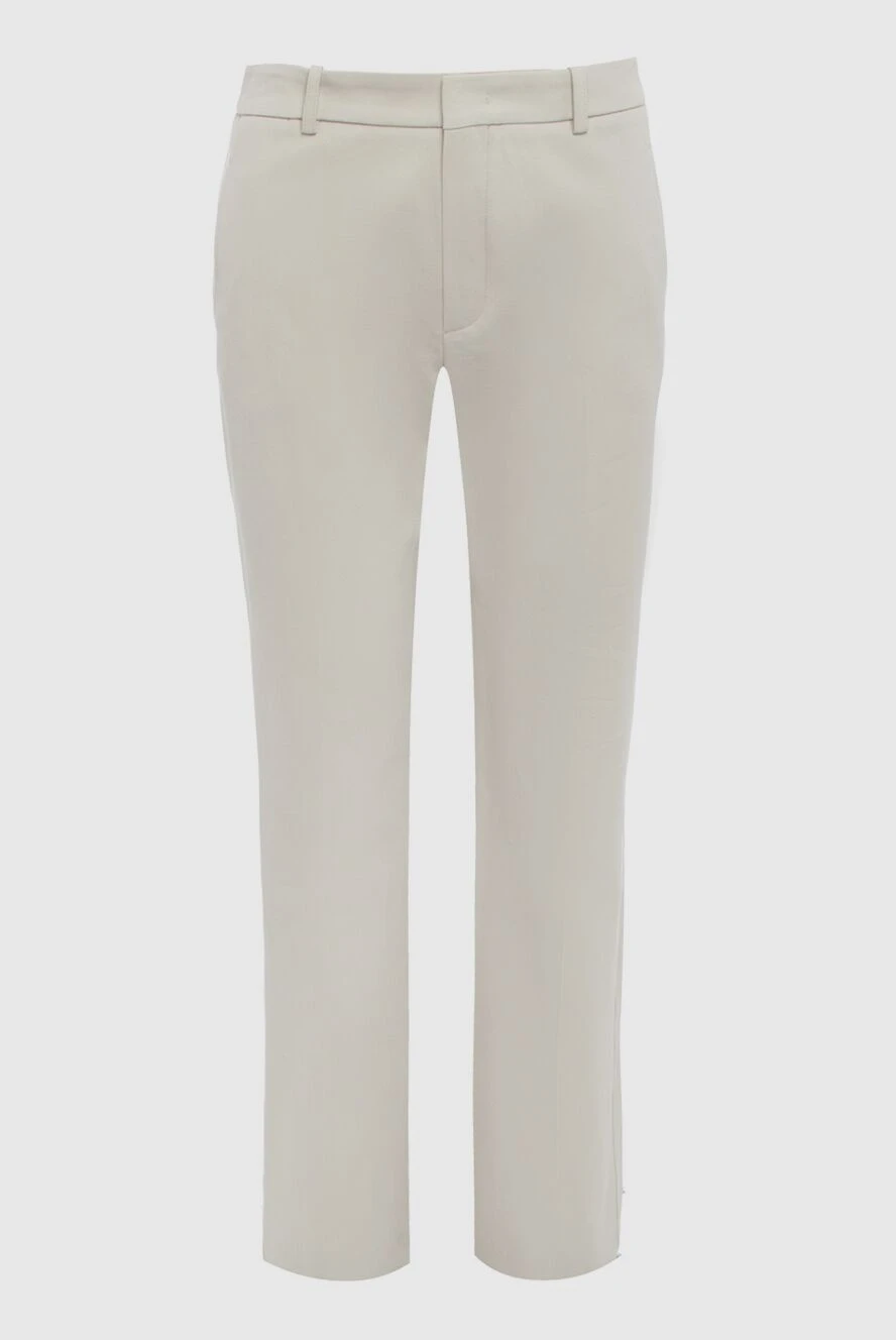 Loro Piana woman white cotton trousers for women купить с ценами и фото 163848 - photo 1