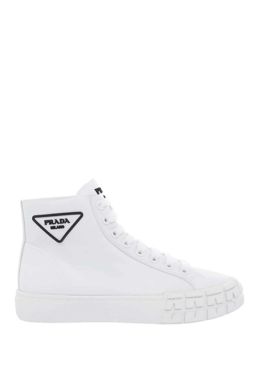 Prada woman white polyamide and leather sneakers for women купить с ценами и фото 163854 - photo 1