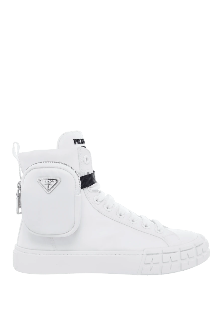 Prada woman white polyamide and leather sneakers for women купить с ценами и фото 163858 - photo 1