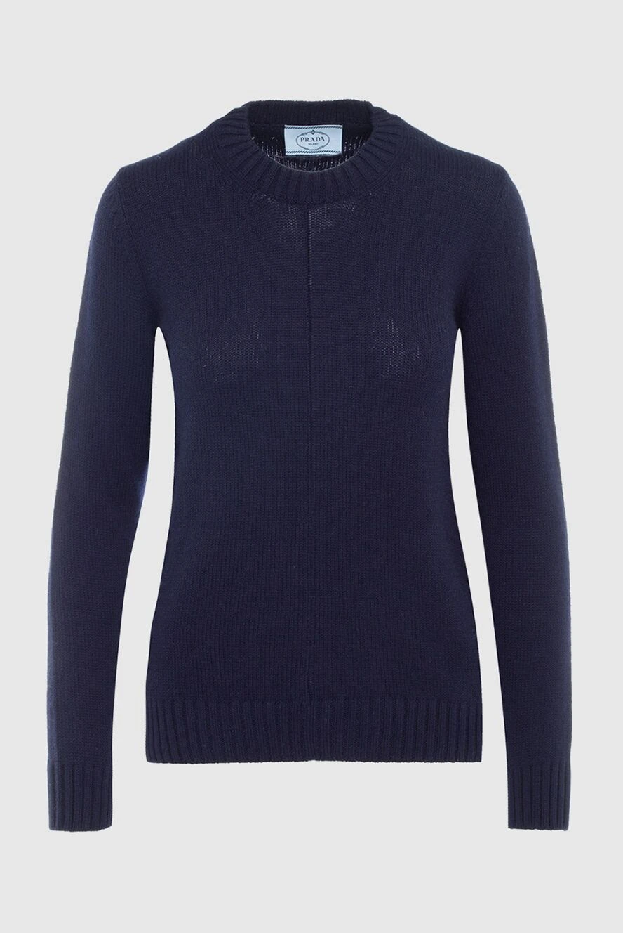 Prada woman blue cashmere jumper for women купить с ценами и фото 163865 - photo 1