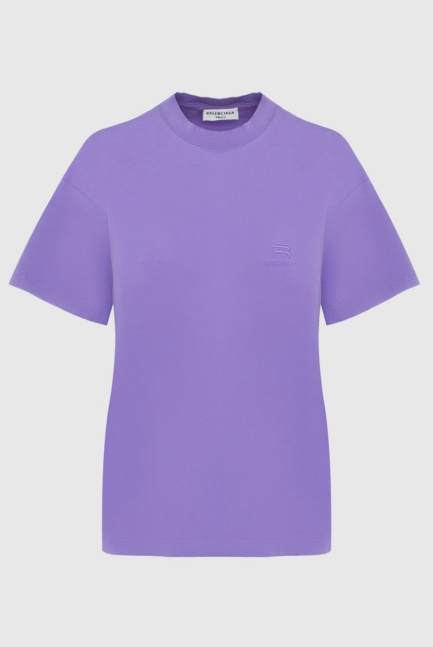 Balenciaga woman purple cotton t-shirt for women купить с ценами и фото 163881 - photo 1