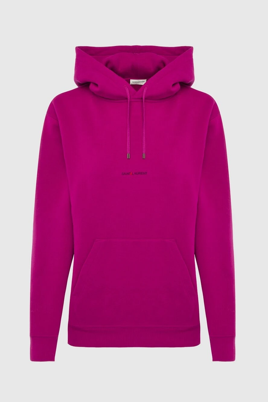 Saint Laurent woman pink cotton hoodie for women купить с ценами и фото 163905 - photo 1