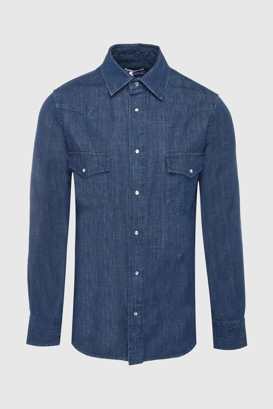 Jacob Cohen man blue cotton shirt for men купить с ценами и фото 163976 - photo 1