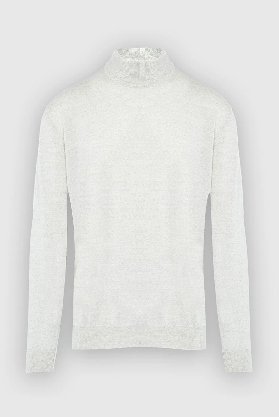 Cesare di Napoli man men's jumper with a high stand-up collar made of wool, beige купить с ценами и фото 164009 - photo 1