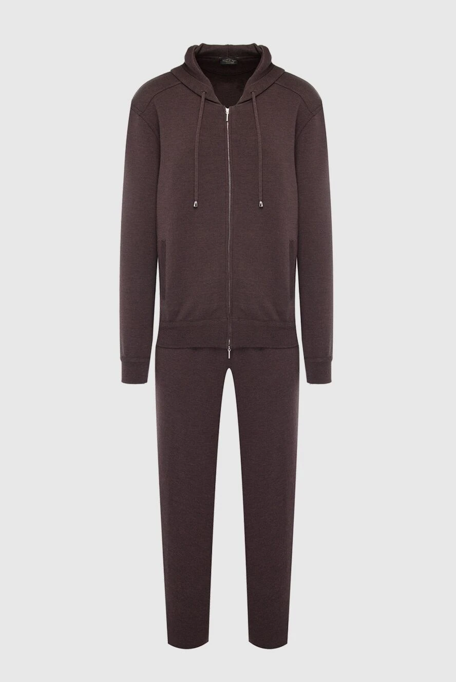 Cesare di Napoli man men's wool sports suit, brown купить с ценами и фото 164041 - photo 1