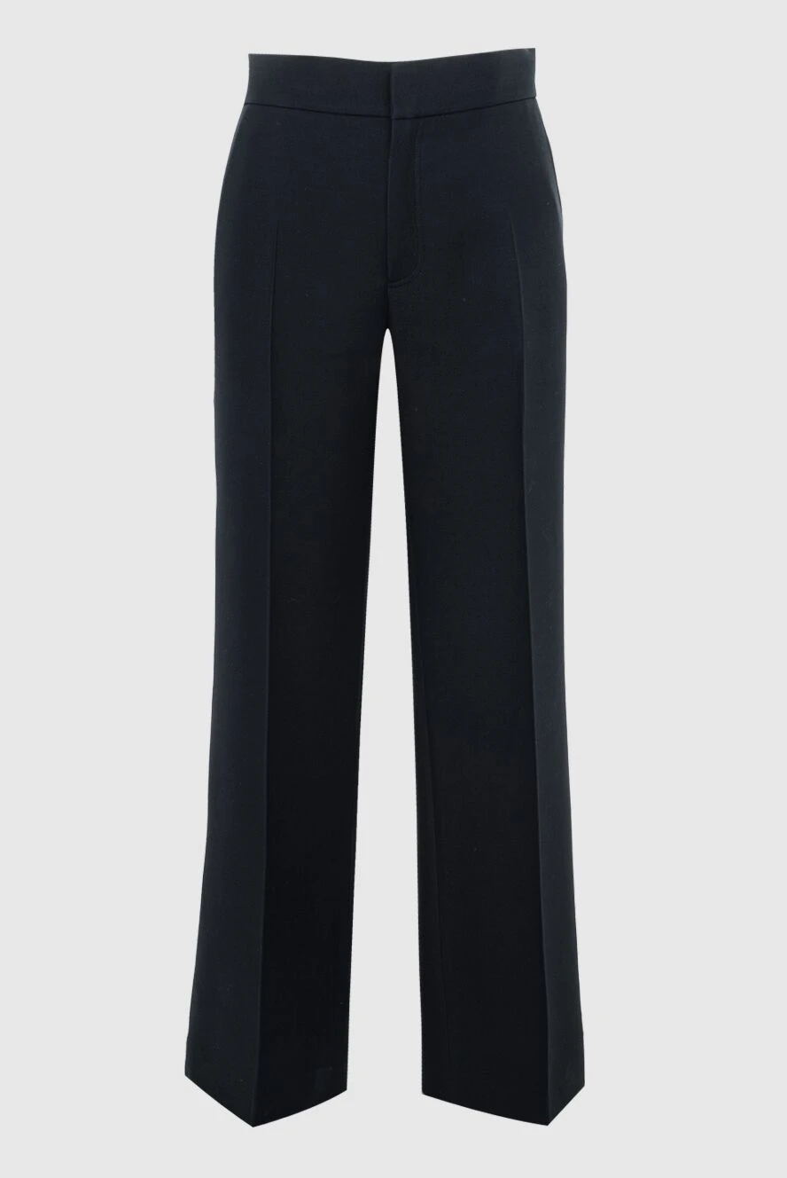 Dior woman black wool and silk trousers for women купить с ценами и фото 164178 - photo 1