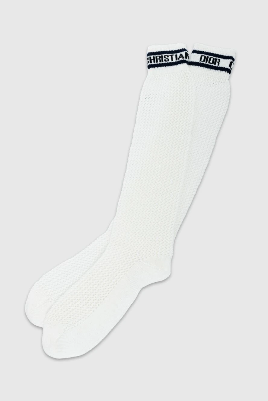 Dior woman white cotton socks for women купить с ценами и фото 164181 - photo 1