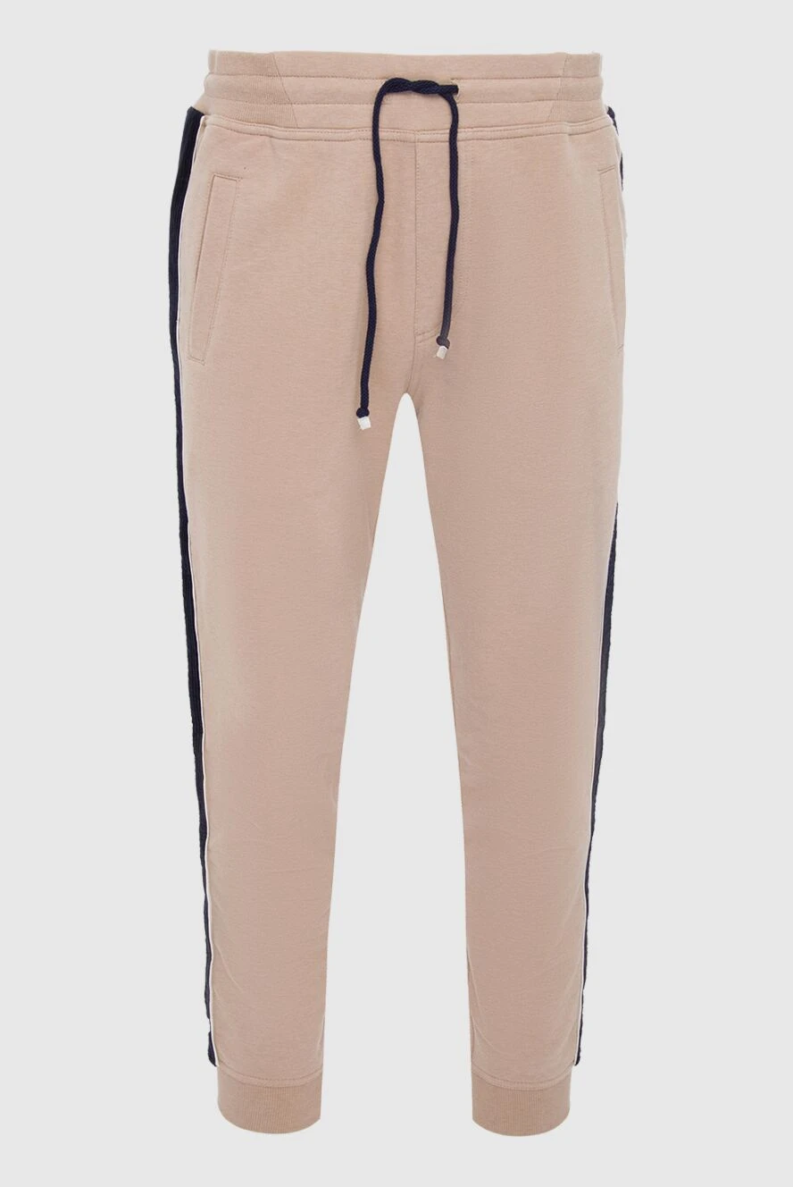 Brunello Cucinelli beige cotton and elastane men's sweatpants. 164311 - photo 1