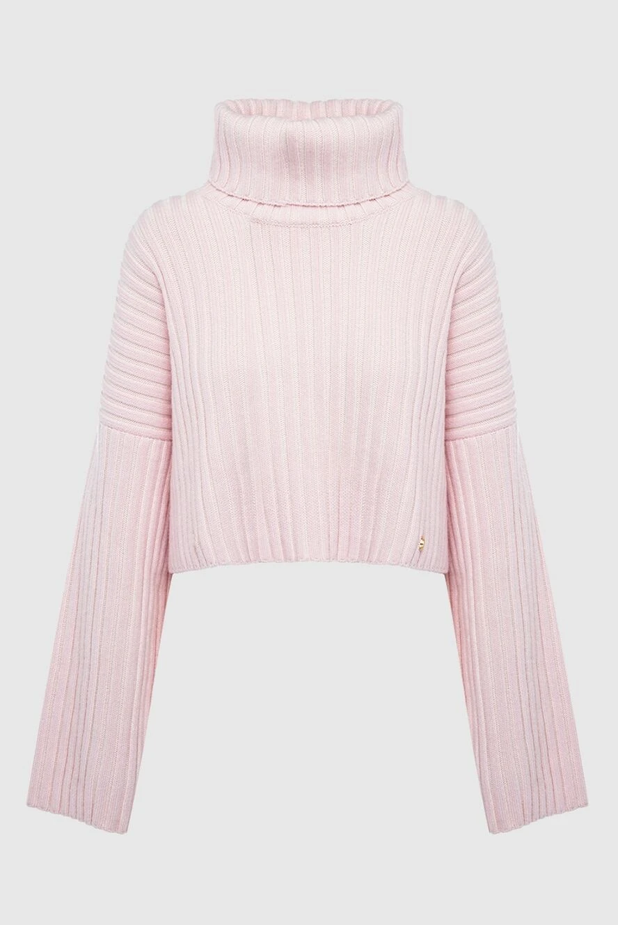 Balmain woman pink wool and cashmere jumper for women купить с ценами и фото 164335 - photo 1