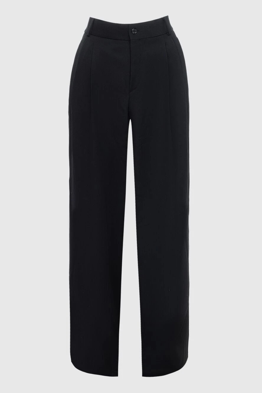 Saint Laurent woman black woolen trousers for women купить с ценами и фото 164368 - photo 1