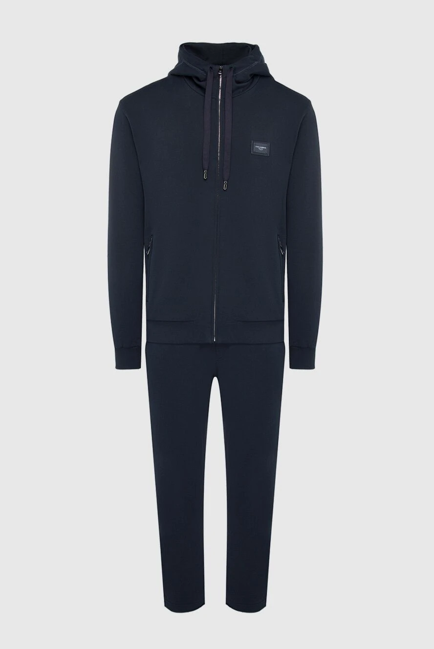 Dolce & Gabbana man men's cotton sports suit, blue купить с ценами и фото 164383 - photo 1