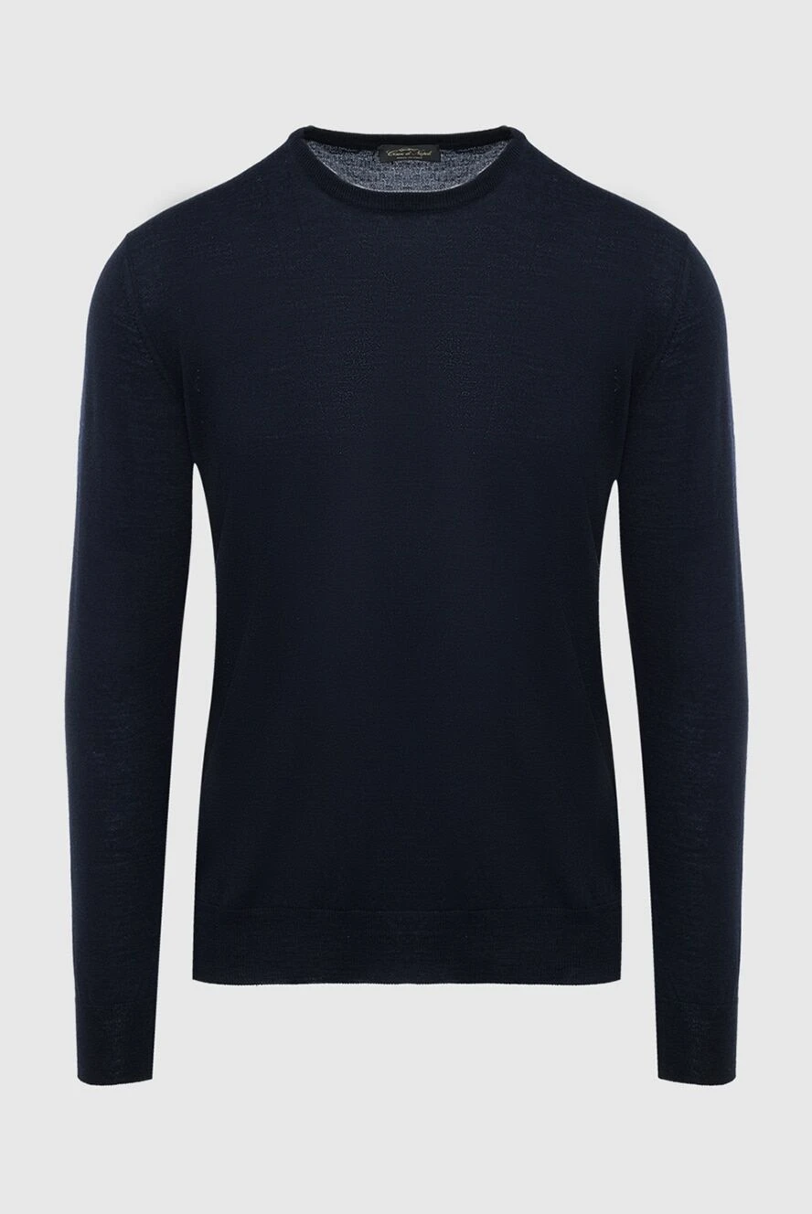 Cesare di Napoli man wool jumper blue for men купить с ценами и фото 164387 - photo 1