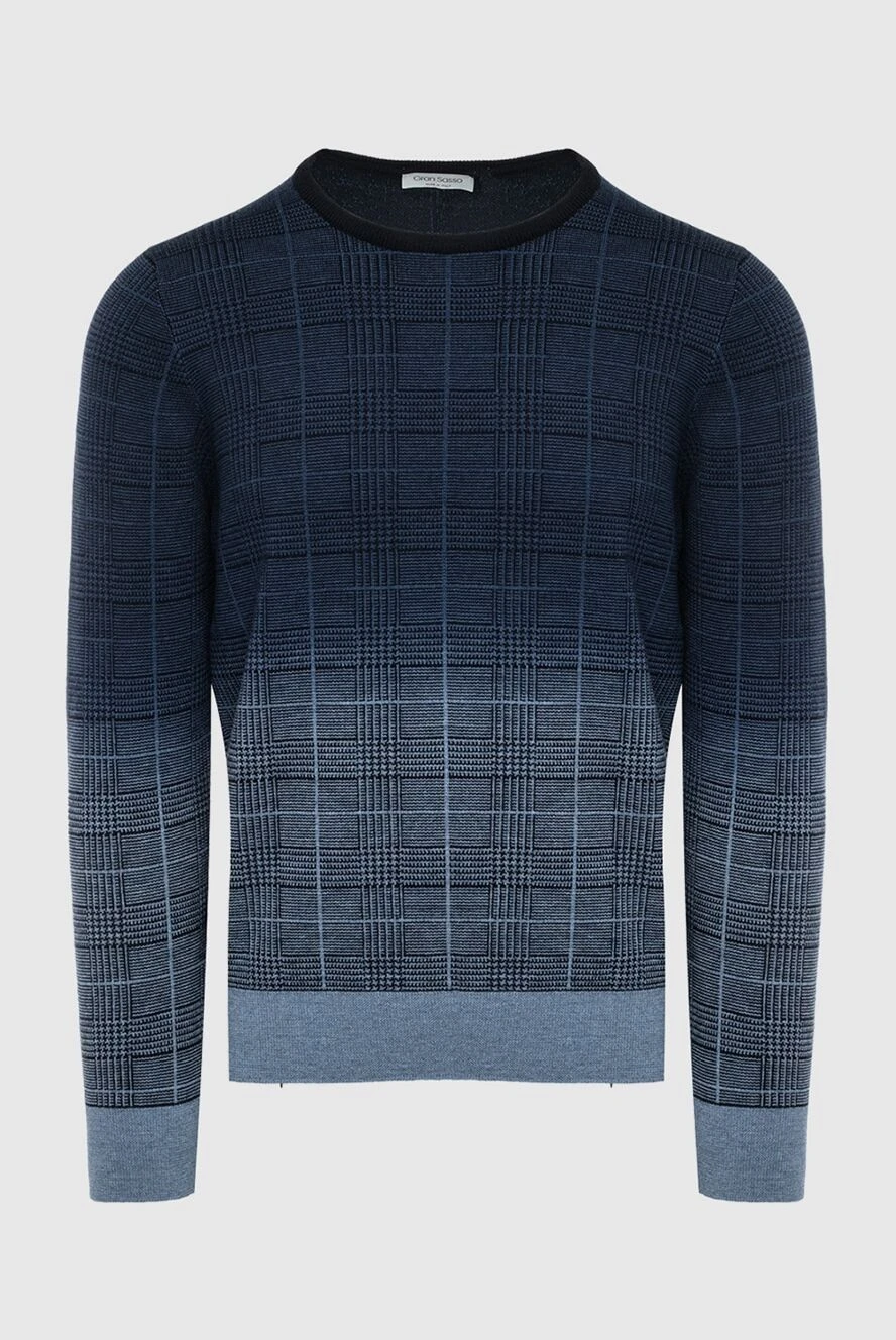 Gran Sasso man wool jumper blue for men купить с ценами и фото 164444 - photo 1