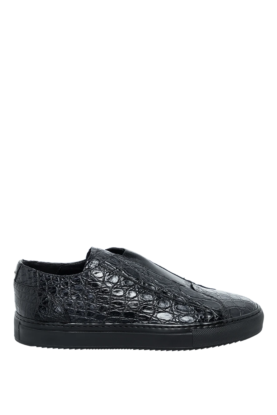 Doucal`s man black crocodile leather slip-ons for men купить с ценами и фото 164453 - photo 1