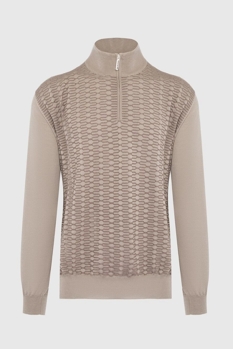 Stefano Ricci тройер из кашемира и шелка бежевый мужской 164530 - фото 1