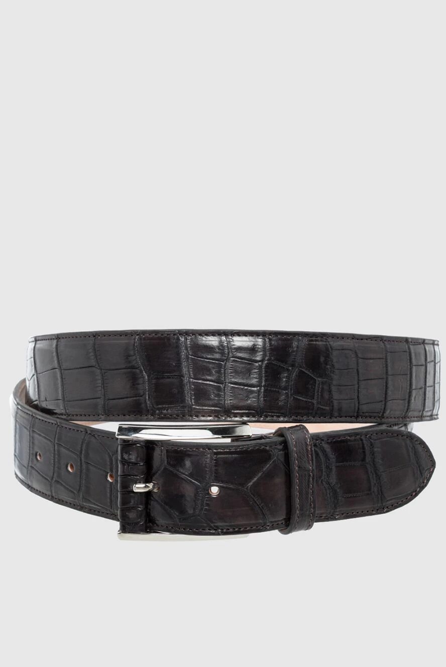 Cesare di Napoli man brown crocodile leather belt for men купить с ценами и фото 164544 - photo 1