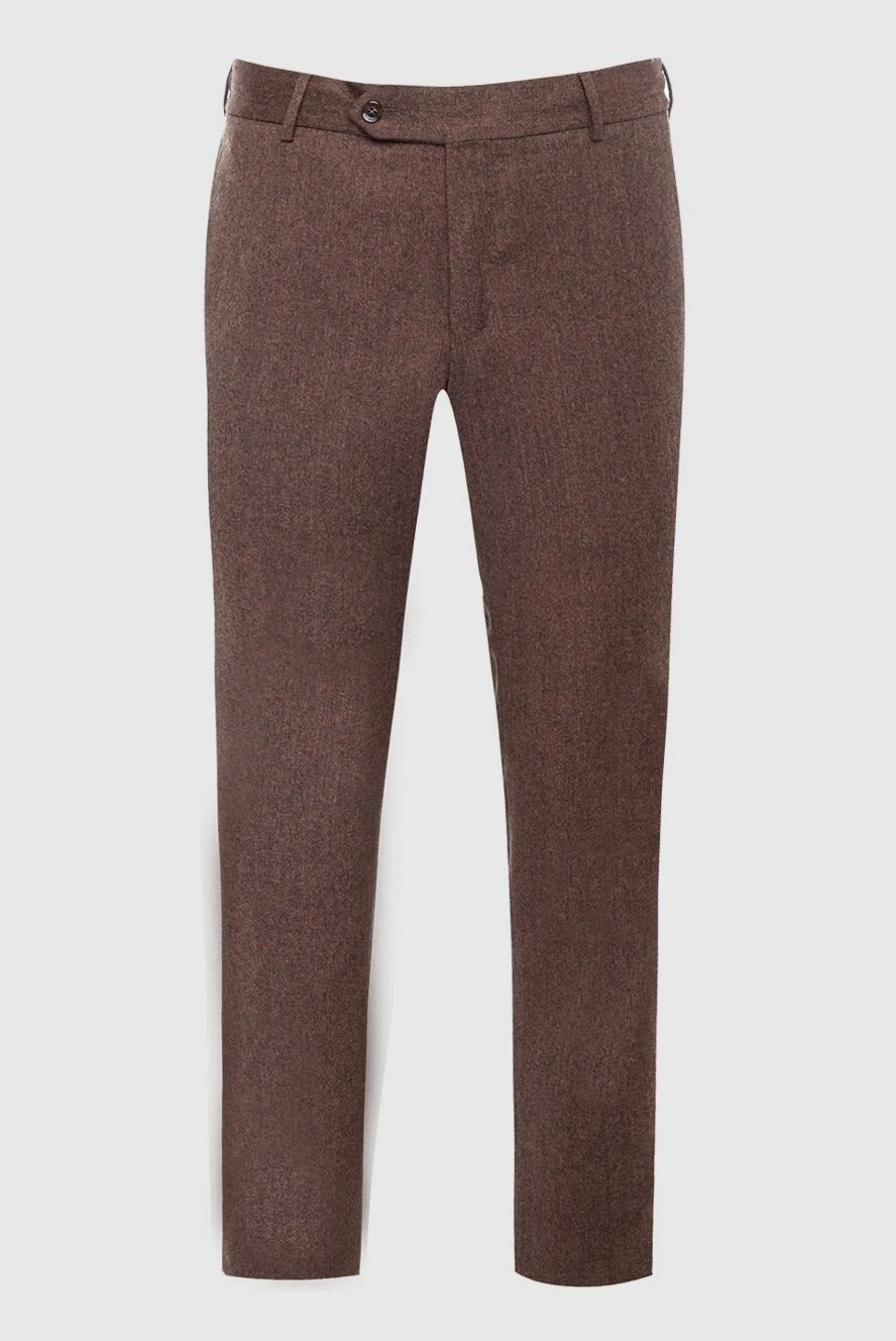 PT01 (Pantaloni Torino) man men's brown wool trousers купить с ценами и фото 164567 - photo 1