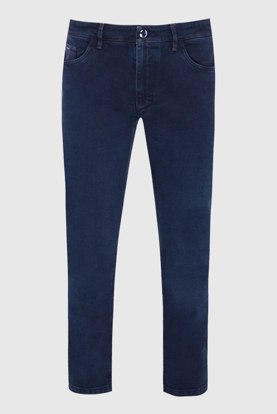 Zilli man blue cotton jeans for men купить с ценами и фото 164639 - photo 1