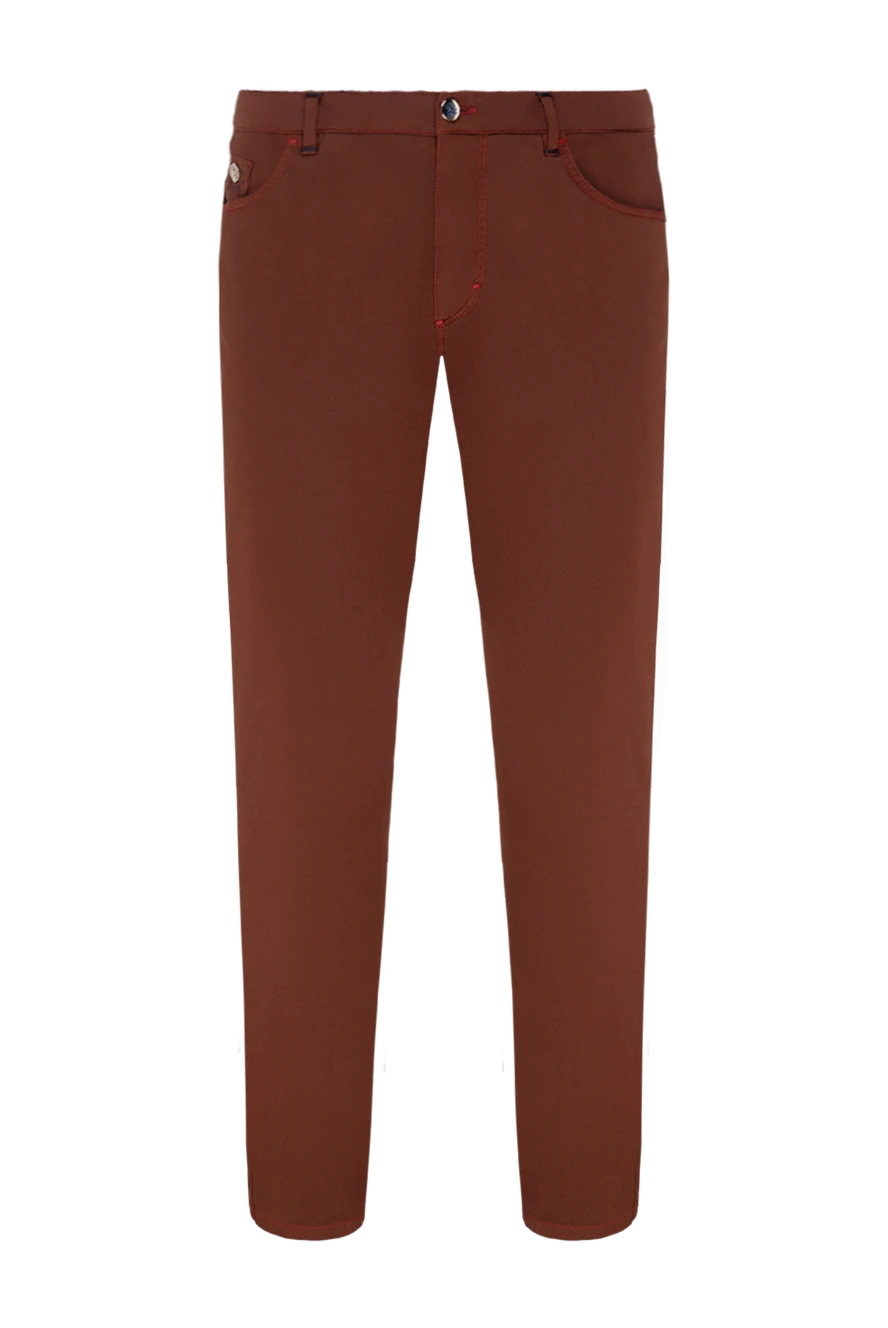 Zilli man red cotton jeans for men купить с ценами и фото 164647 - photo 1