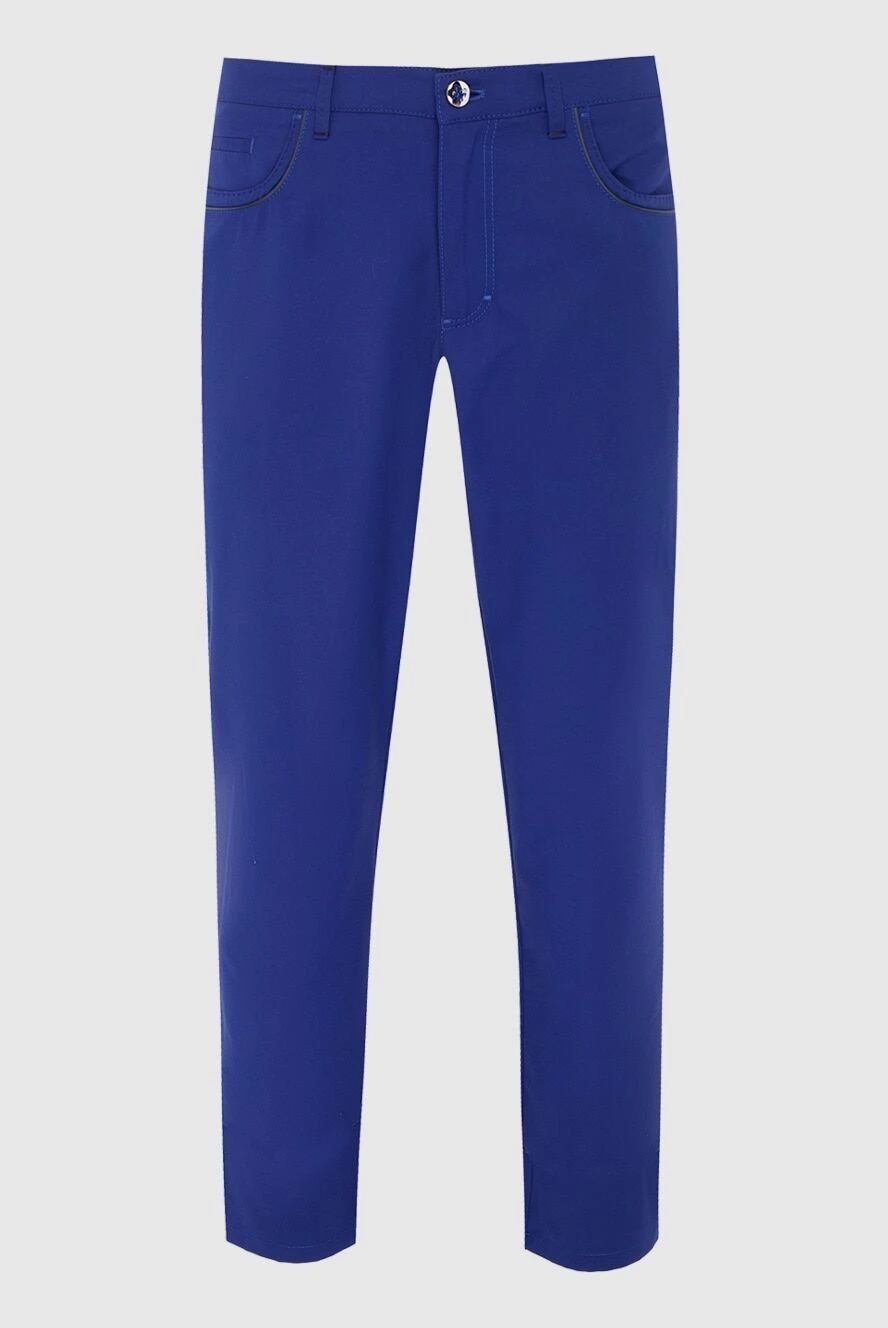 Zilli man blue cotton trousers for men купить с ценами и фото 164649 - photo 1