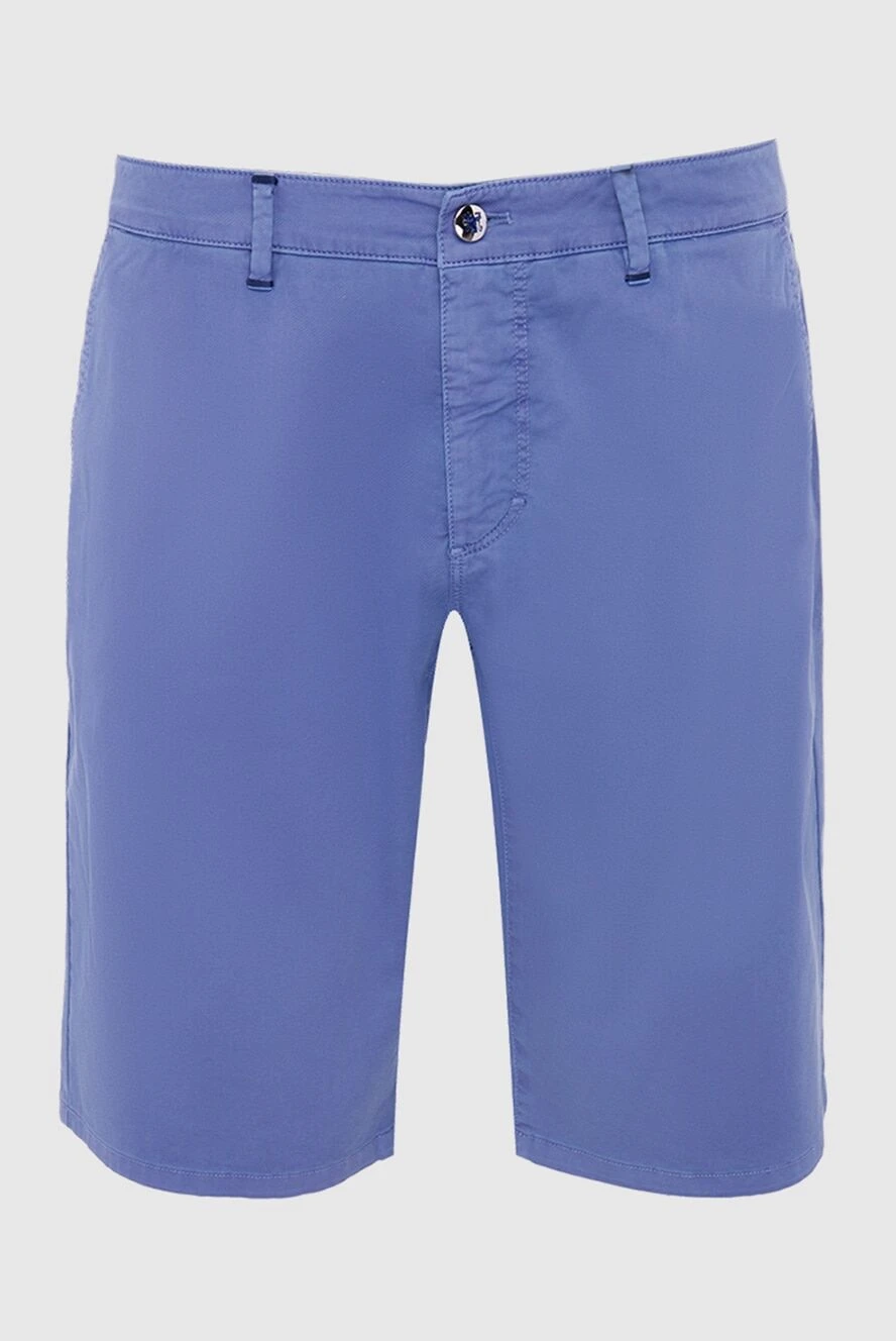 Zilli man blue cotton shorts with elastane for men купить с ценами и фото 164651 - photo 1