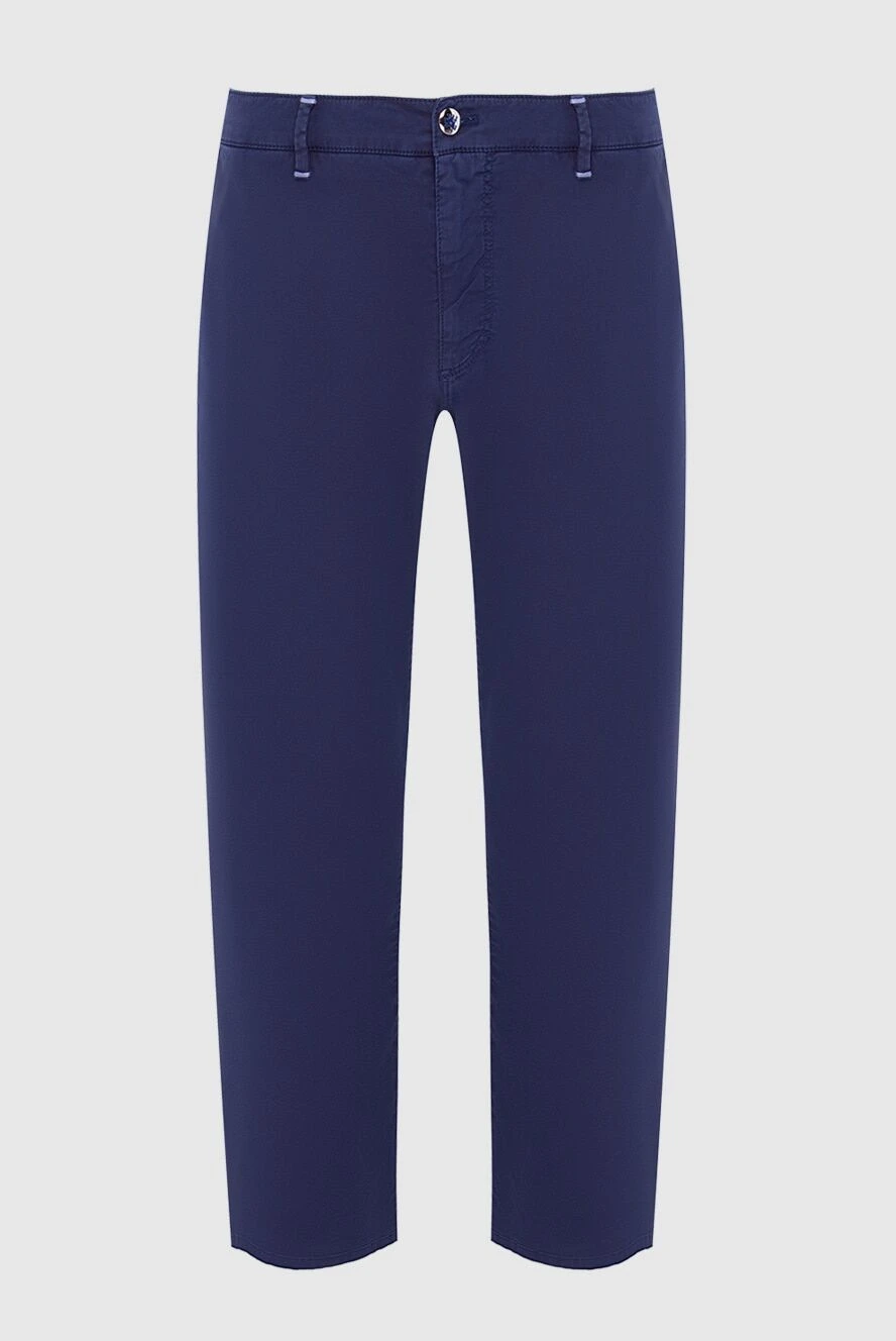 Zilli man men's blue cotton and elastane trousers купить с ценами и фото 164657 - photo 1