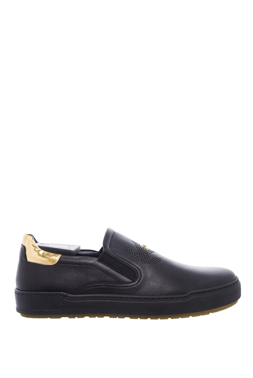 Zilli man black leather slip-ons for men купить с ценами и фото 164691 - photo 1