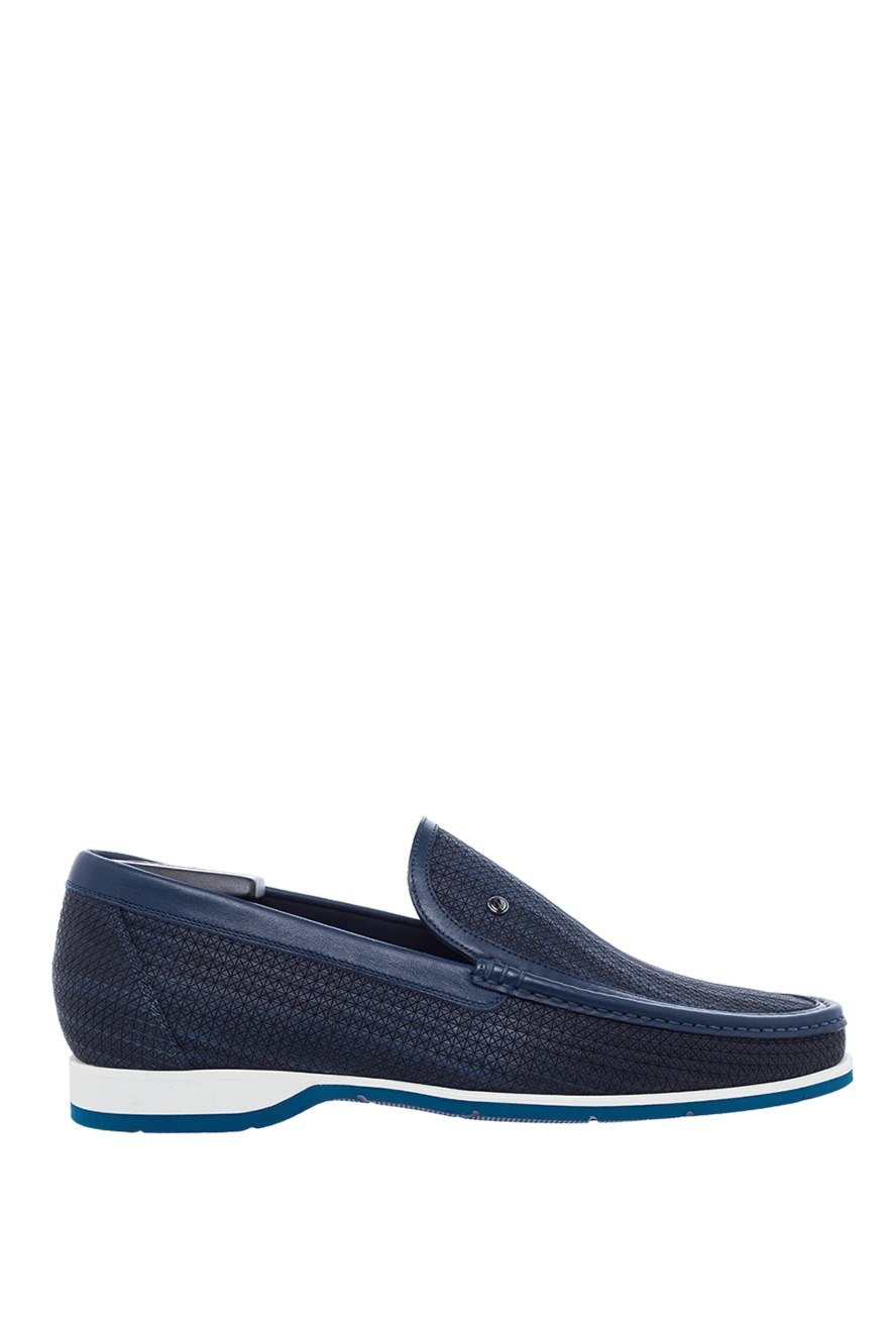 Zilli man blue leather loafers for men купить с ценами и фото 164692 - photo 1