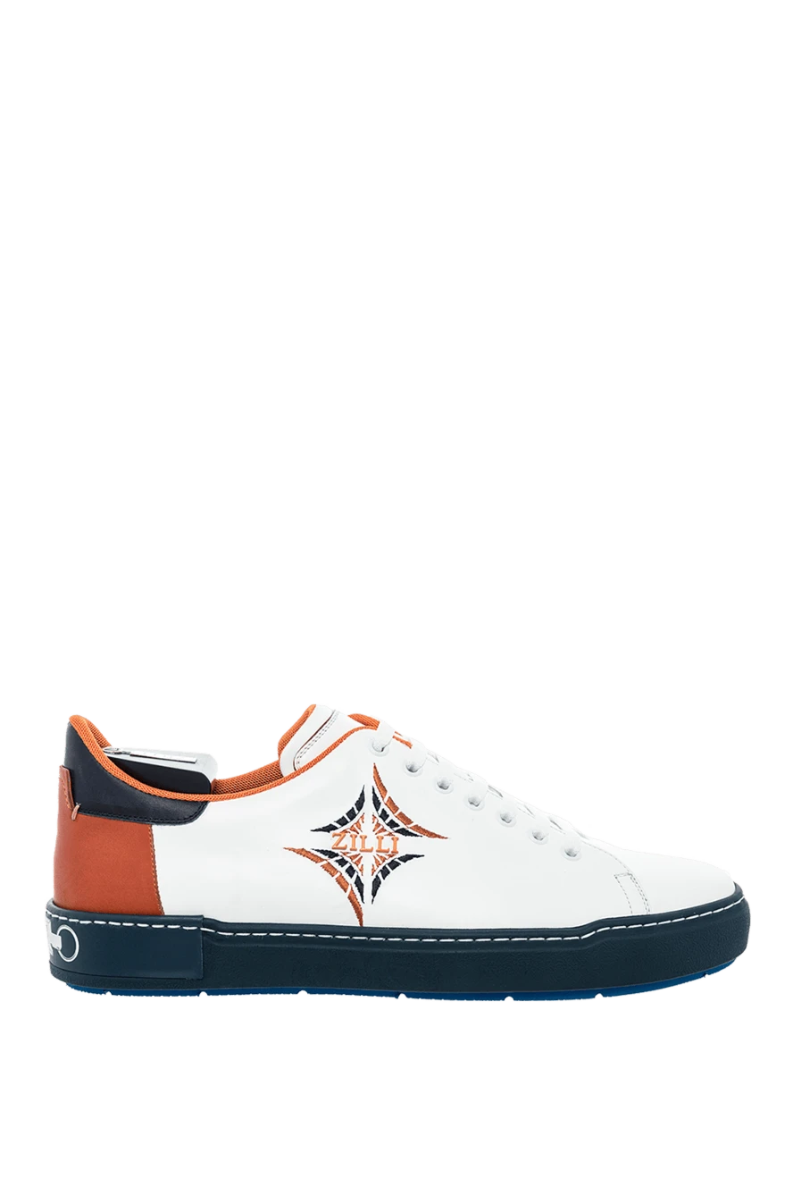 Zilli man white leather sneakers for men купить с ценами и фото 164700 - photo 1