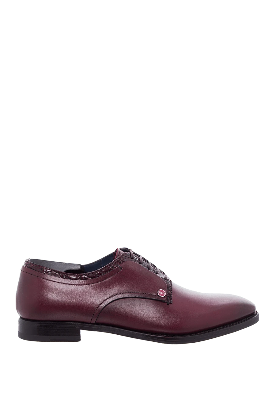 Zilli man shoes for men made of leather burgundy купить с ценами и фото 164704 - photo 1