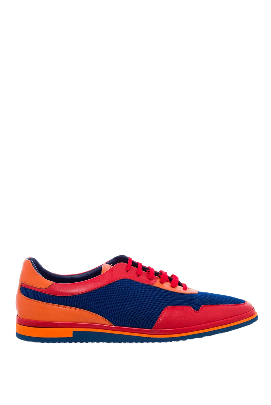 Zilli man leather and polyester sneakers orange for men купить с ценами и фото 164714 - photo 1