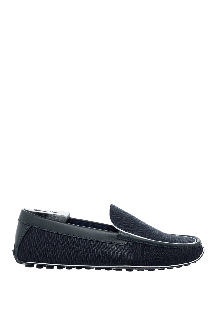 Zilli man moccasins for men made of blue leather купить с ценами и фото 164722 - photo 1