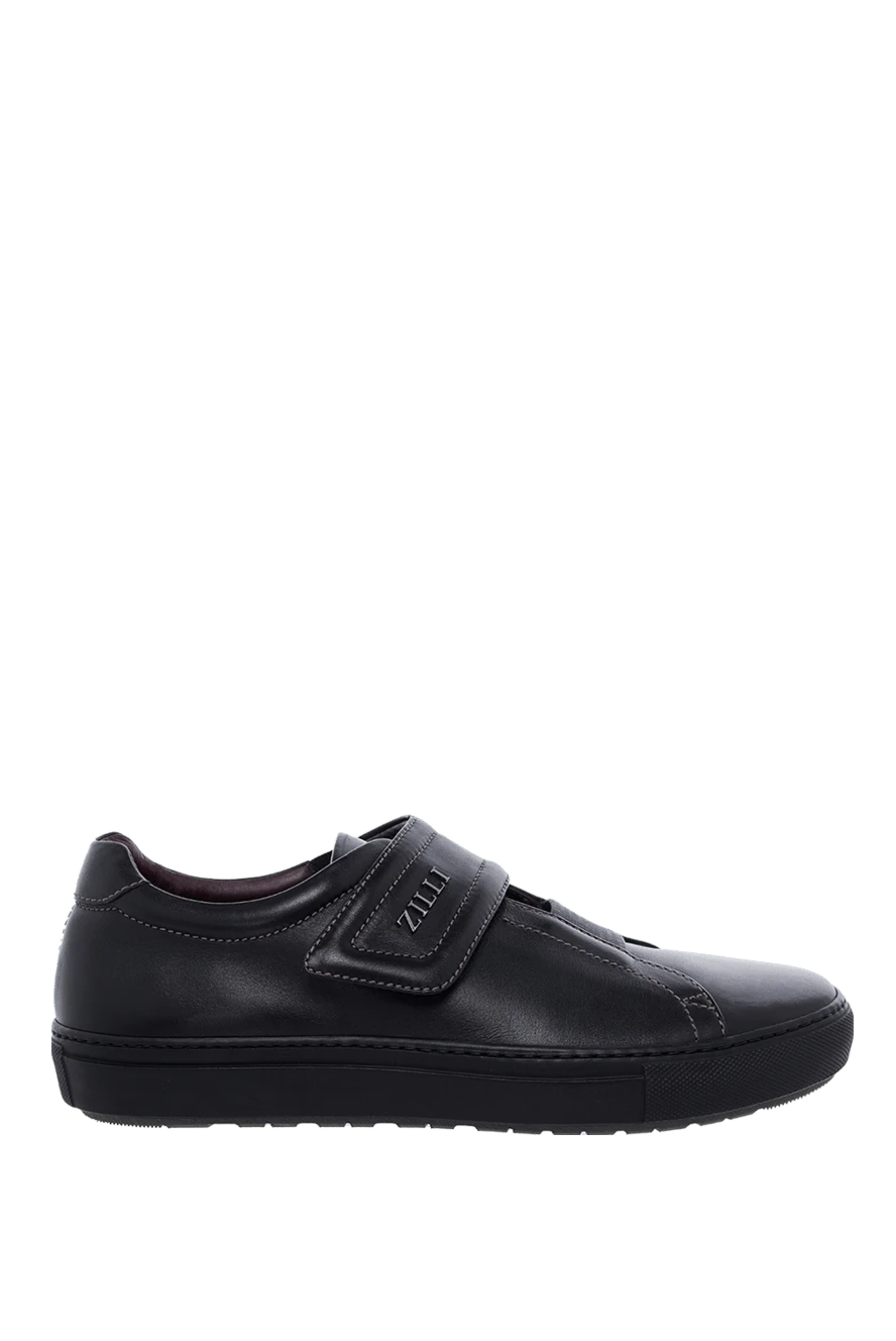 Zilli man black leather sneakers for men купить с ценами и фото 164727 - photo 1