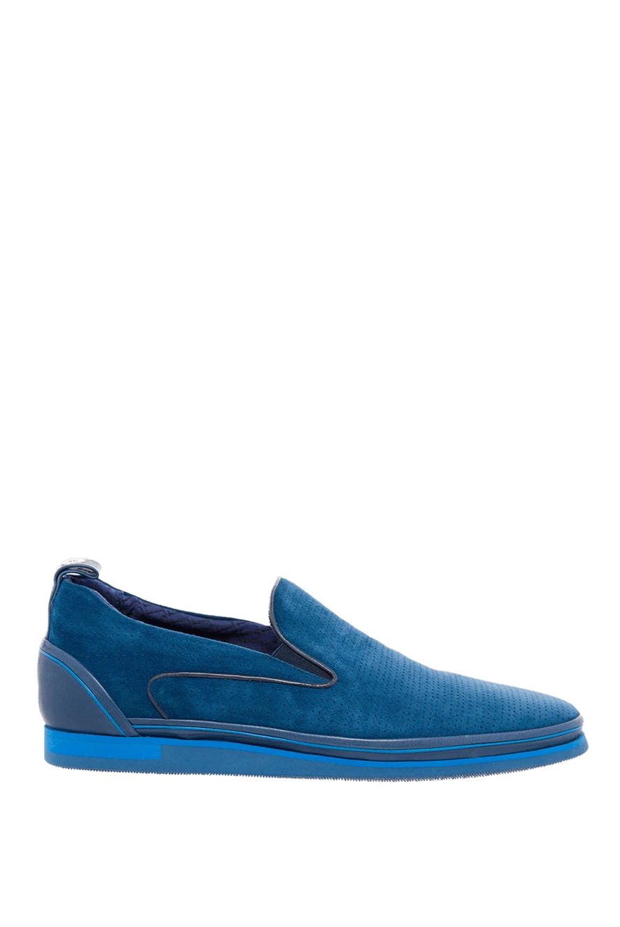 Zilli man blue suede loafers for men купить с ценами и фото 164728 - photo 1