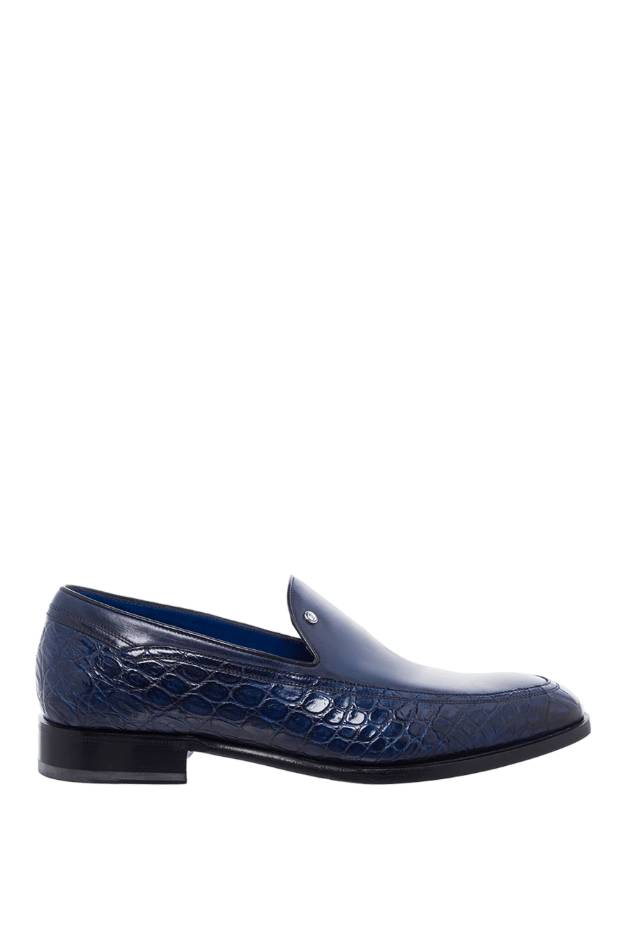 Zilli man blue crocodile leather loafers for men купить с ценами и фото 164734 - photo 1