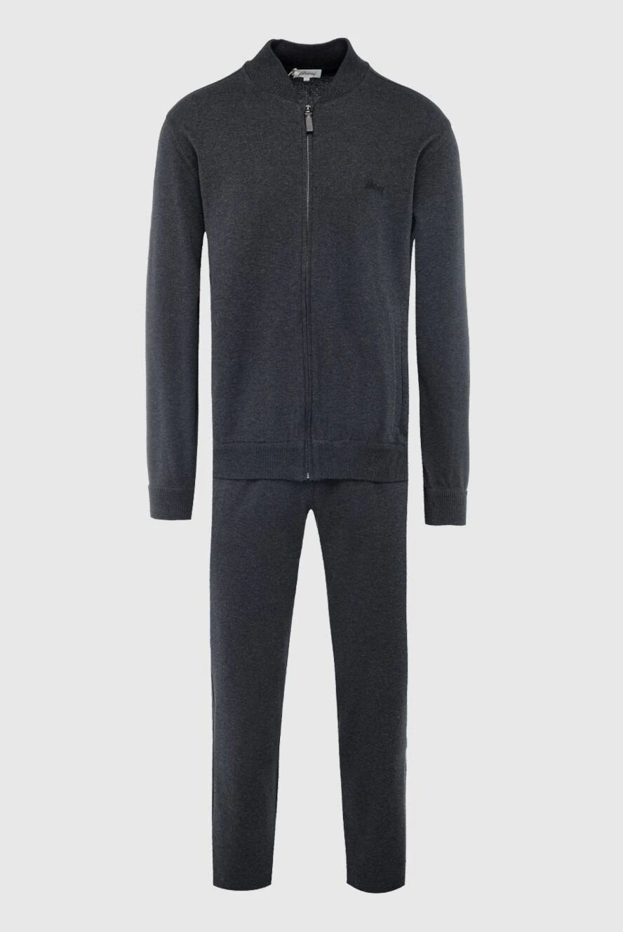 Brioni man men's sports suit made of cotton and elastane, gray купить с ценами и фото 164749 - photo 1