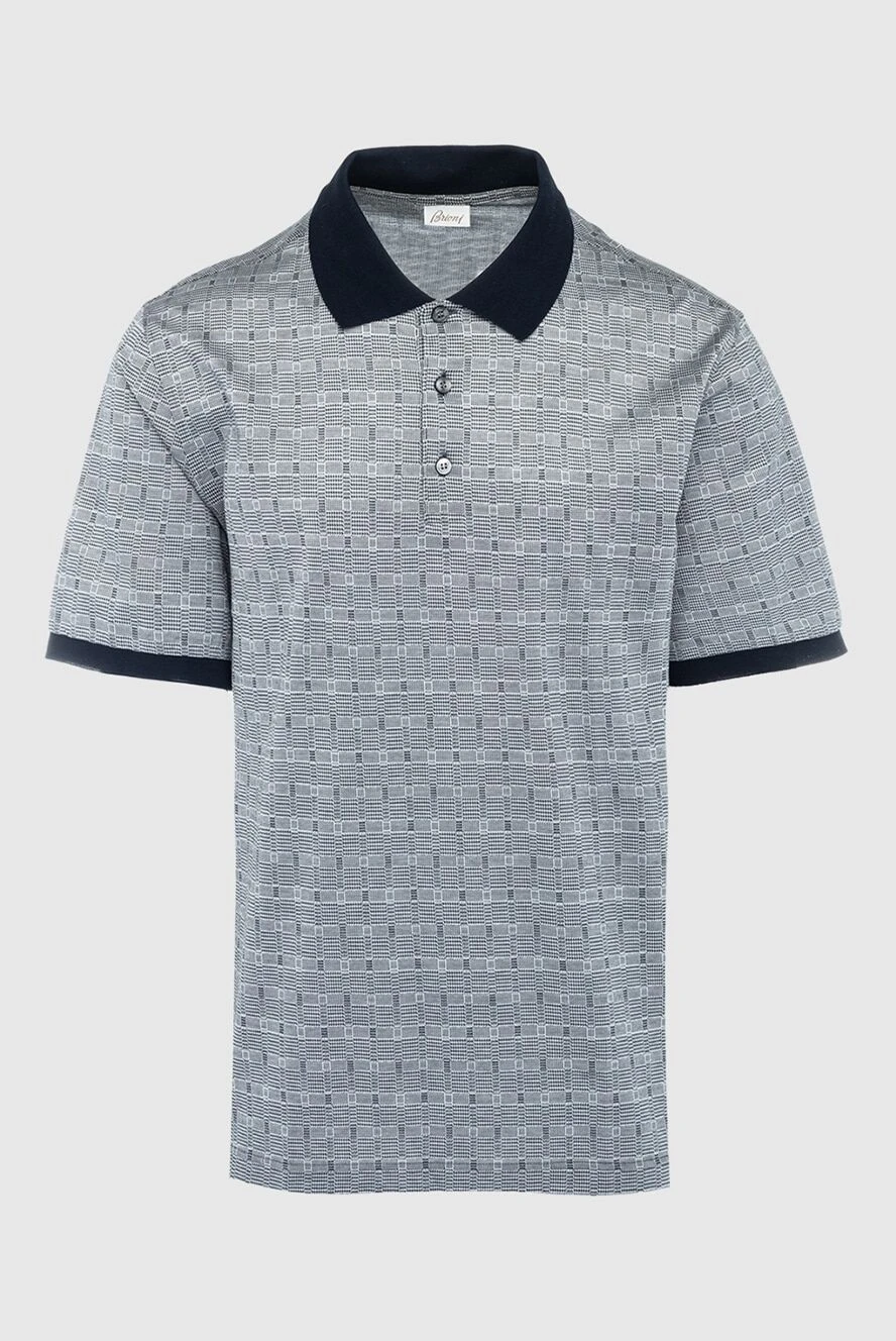 Brioni man cotton polo gray for men купить с ценами и фото 164763 - photo 1