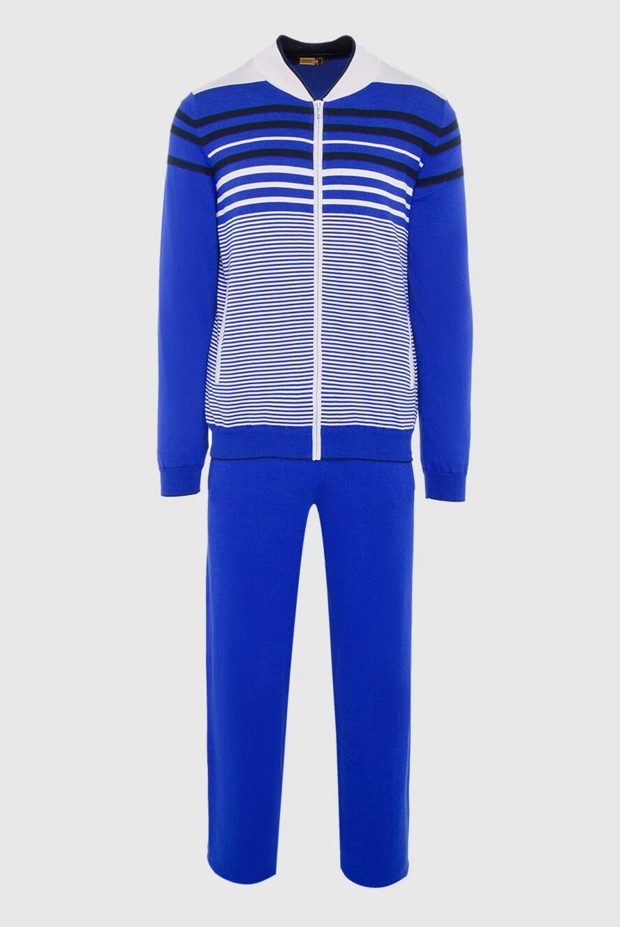 Zilli man men's sports suit made of cotton and silk, blue купить с ценами и фото 164784 - photo 1