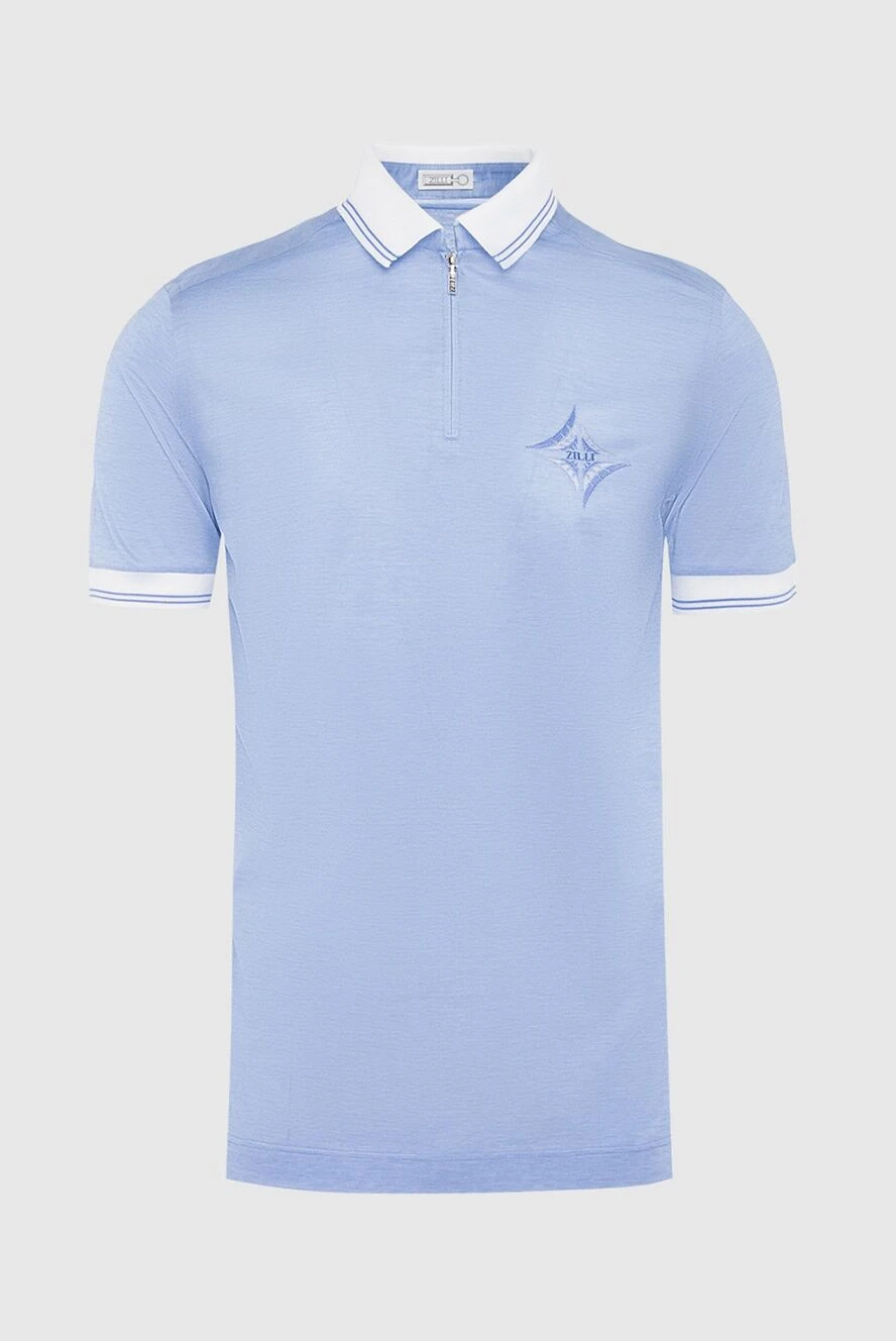 Zilli man blue cotton polo for men купить с ценами и фото 164794 - photo 1