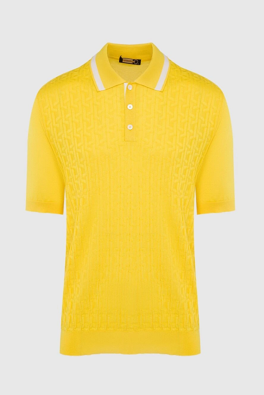 Zilli man yellow silk polo for men купить с ценами и фото 164804 - photo 1