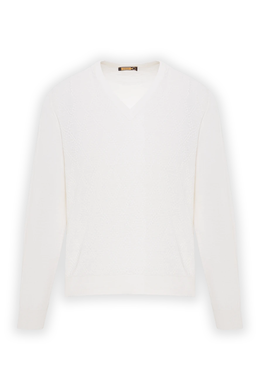 Zilli джемпер из шелка и льна белый мужской 164826 - фото 1