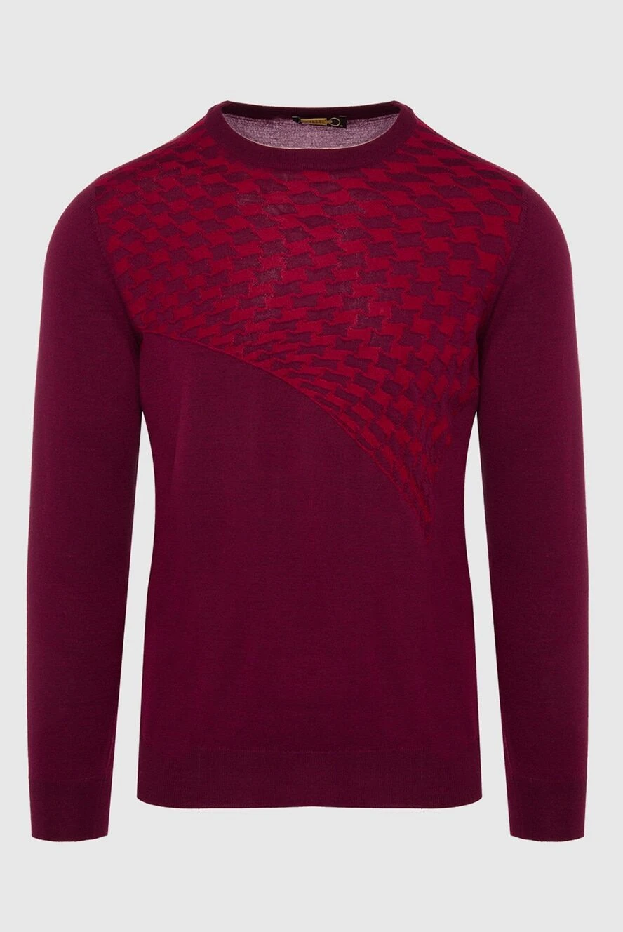 Zilli man cashmere jumper burgundy for men купить с ценами и фото 164827 - photo 1