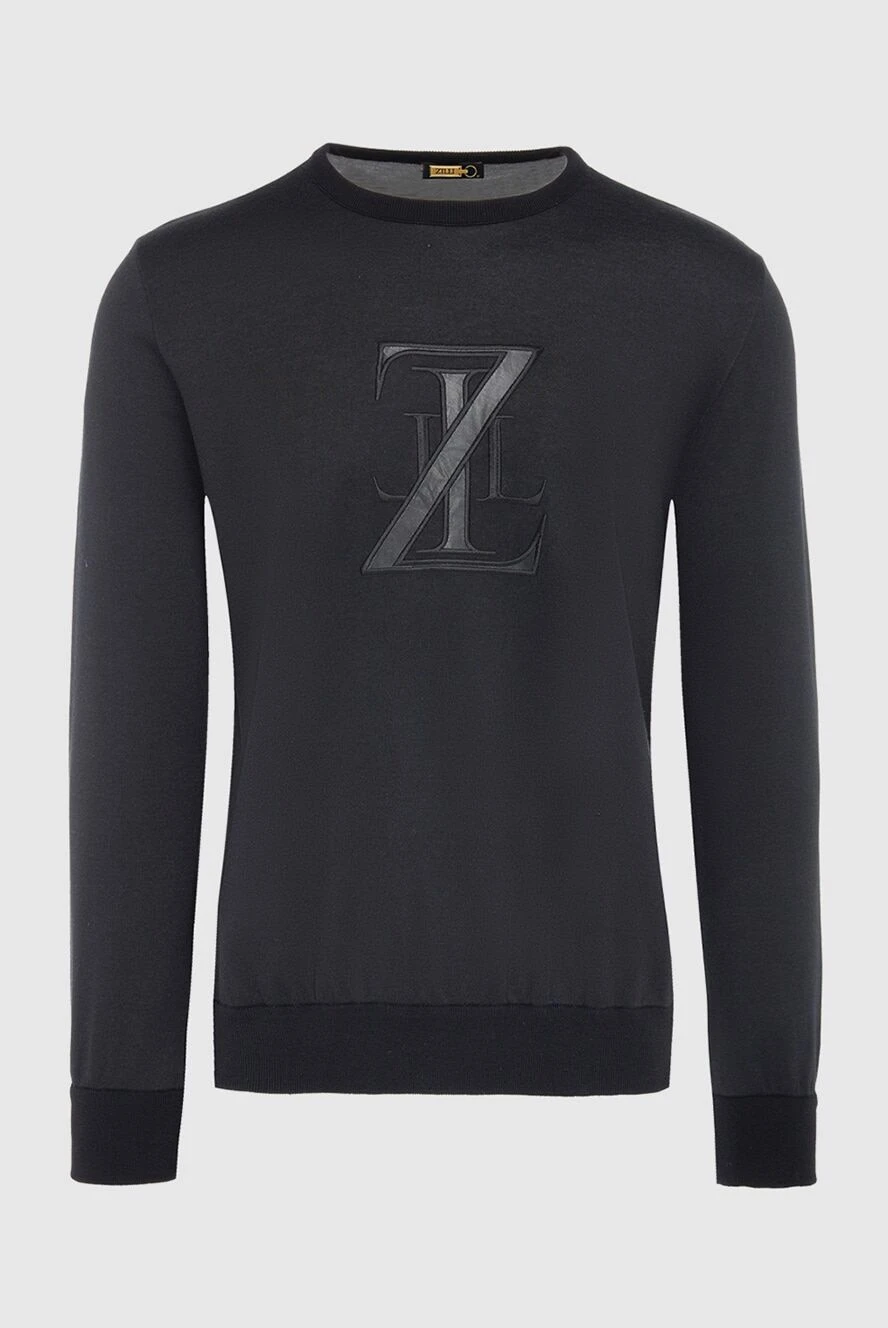 Zilli man black silk, cashmere and cotton jumper for men купить с ценами и фото 164840 - photo 1