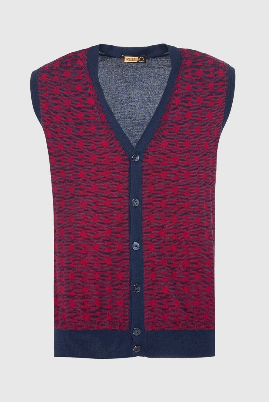 Zilli man men's vest made of cotton and silk red купить с ценами и фото 164858 - photo 1