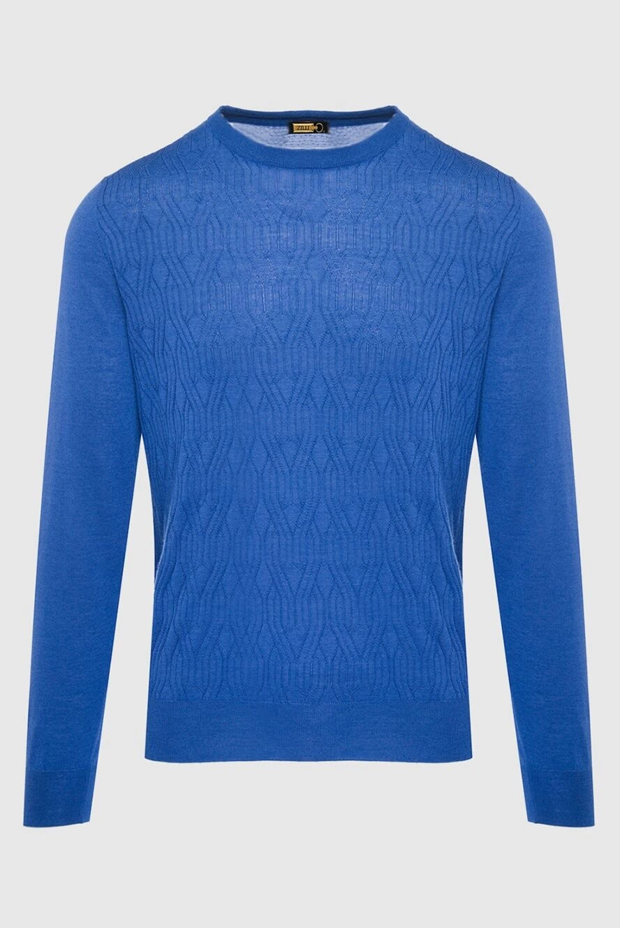 Zilli man cashmere and silk jumper blue for men купить с ценами и фото 164912 - photo 1