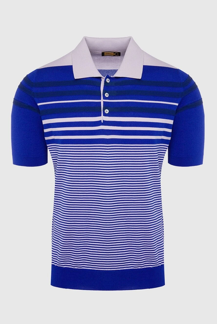 Zilli man cotton and silk polo blue for men купить с ценами и фото 164925 - photo 1