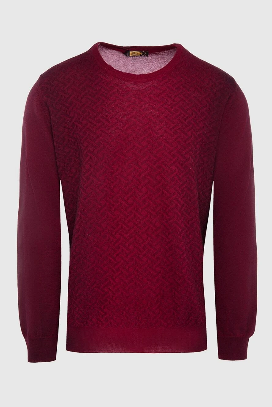 Zilli man cashmere and silk jumper burgundy for men купить с ценами и фото 164943 - photo 1